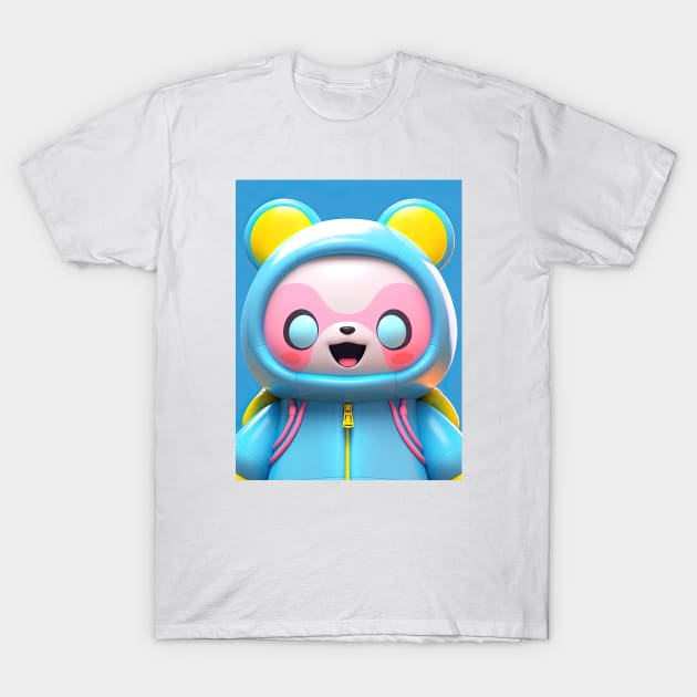 AKBLM - D.POOL MASK KUMA LOVES SUPERHEROS | CUTE 3D ANIME 302D CREATURE T-Shirt by AKBLM